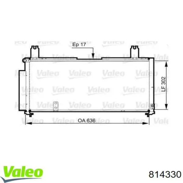 Радиатор кондиционера 814330 VALEO