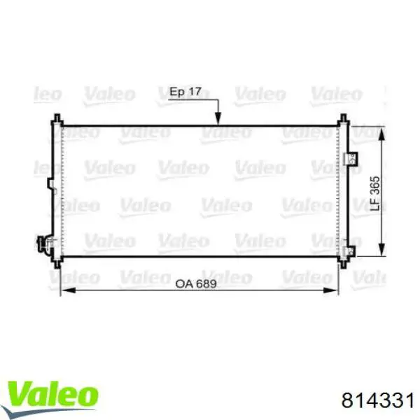 Радиатор кондиционера 814331 VALEO