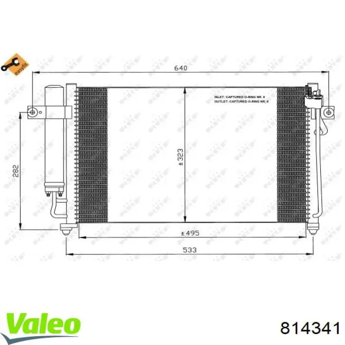 Конденсатор кондиционера VALEO 814341 цена, от 75.16 USD