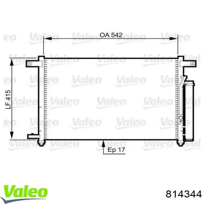 814344 VALEO Конденсатор