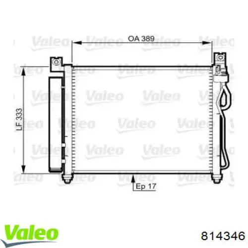 Радиатор кондиционера 814346 VALEO