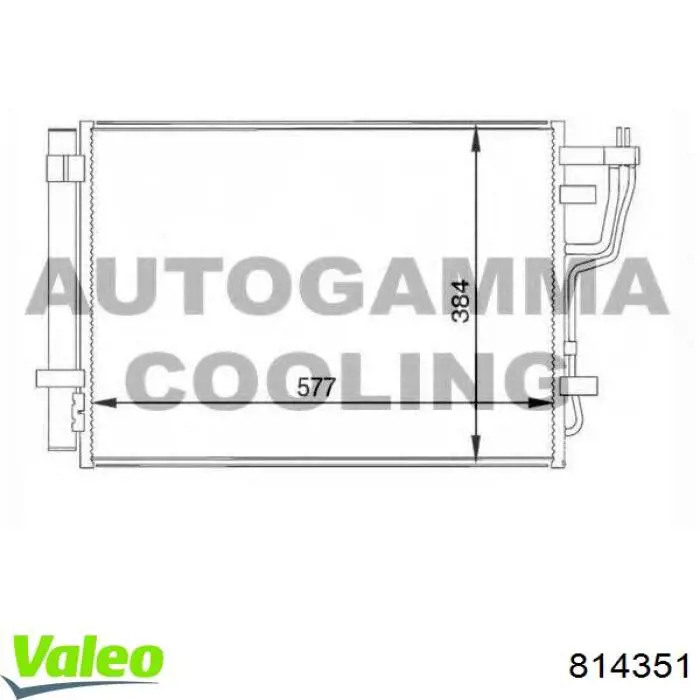 Радиатор кондиционера 814351 VALEO