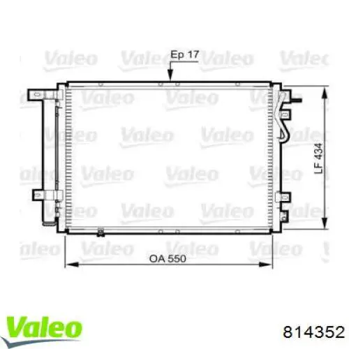 Радиатор кондиционера 814352 VALEO