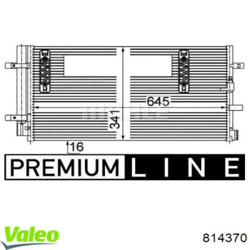 Радиатор кондиционера 814370 VALEO