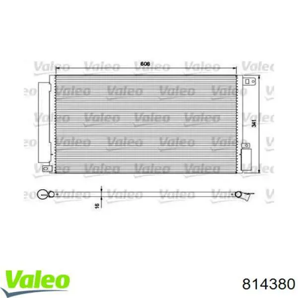 Радиатор кондиционера 814380 VALEO