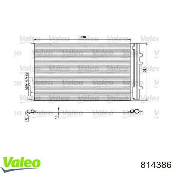Купить 814386 VALEO Радиатор системы охлаждения кондиционера