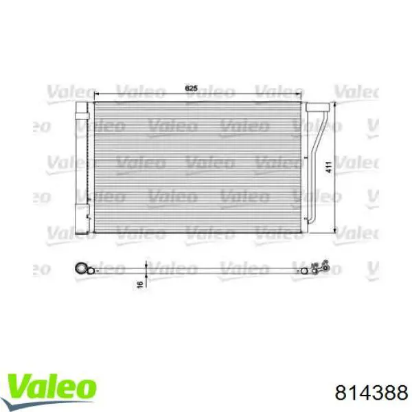 814388 VALEO radiador de aparelho de ar condicionado