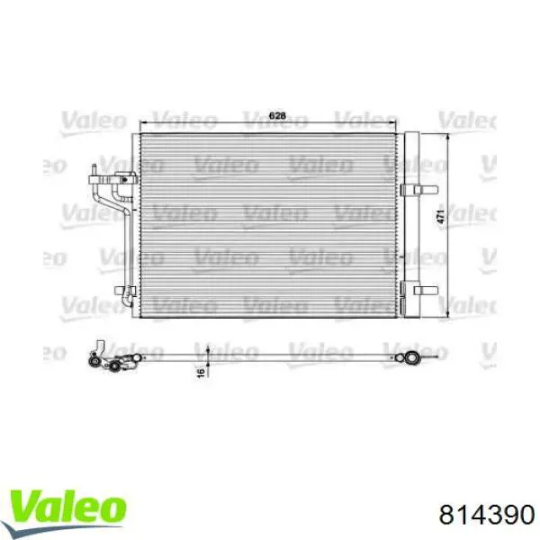 Радиатор кондиционера 814390 VALEO