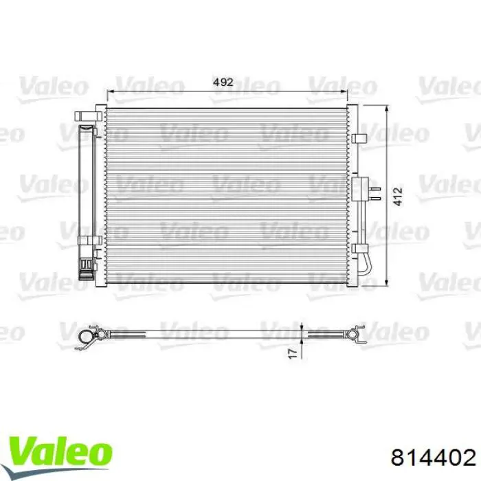 Радиатор кондиционера 814402 VALEO