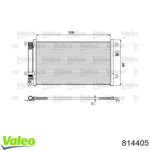 Радиатор кондиционера 814405 VALEO