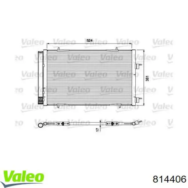 Радиатор кондиционера 814406 VALEO