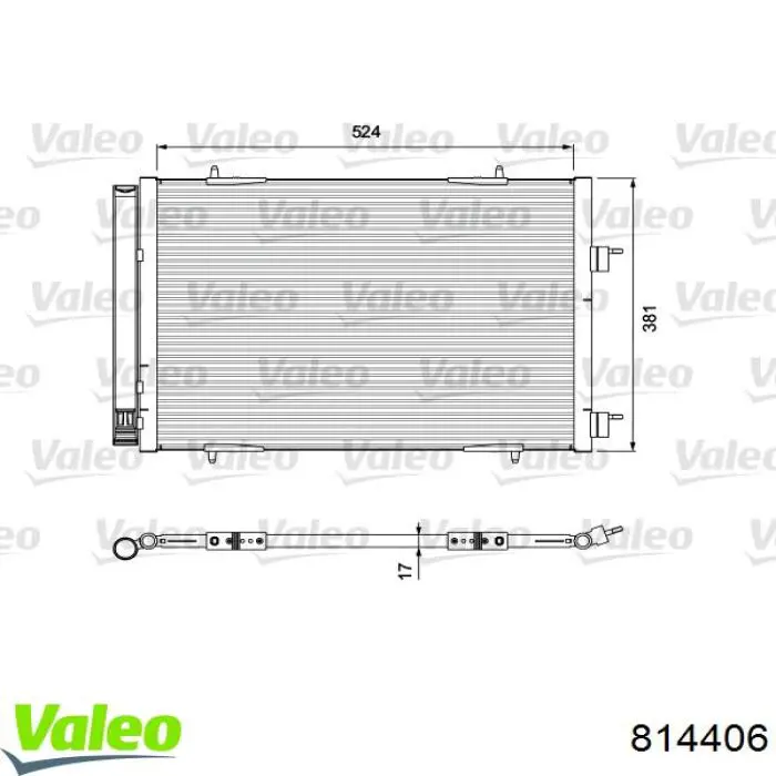 Condensador aire acondicionado 814406 VALEO