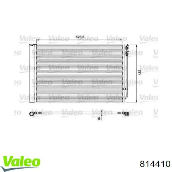 Радиатор кондиционера 814410 VALEO