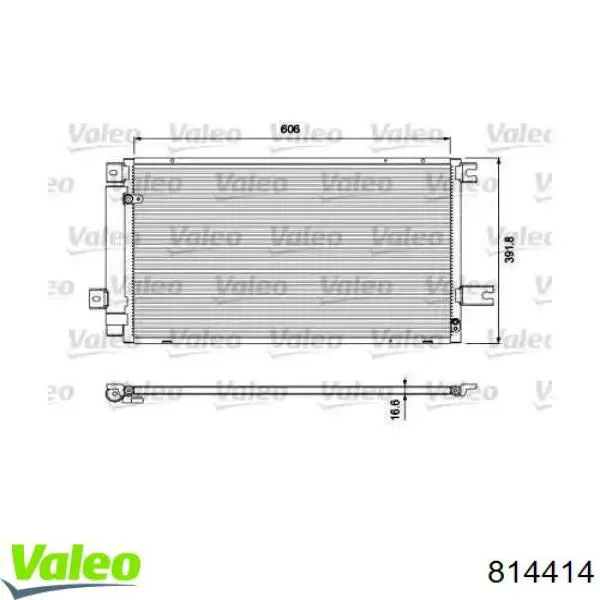 814414 VALEO радиатор кондиционера