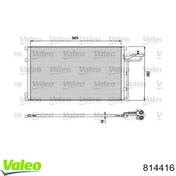 Радиатор кондиционера 814416 VALEO