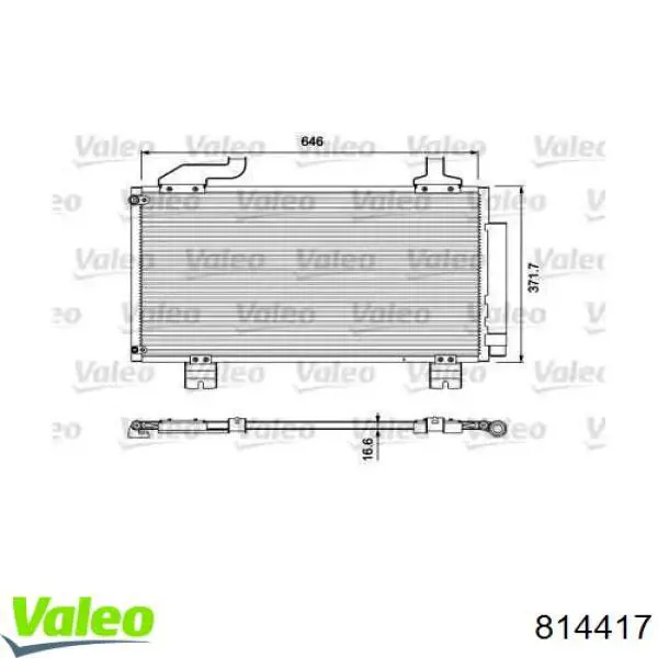 814417 VALEO радиатор кондиционера