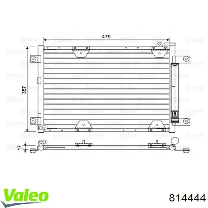 Радиатор кондиционера 814444 VALEO