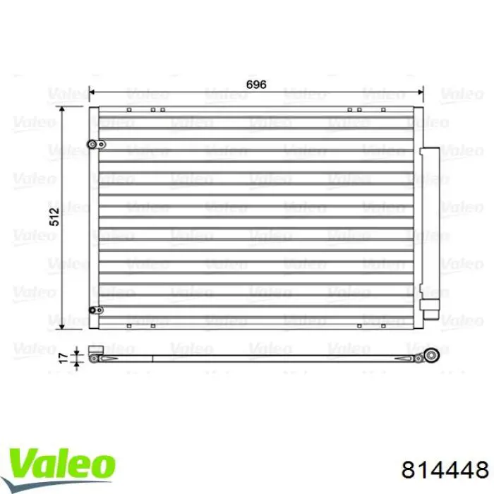 Радиатор кондиционера 814448 VALEO