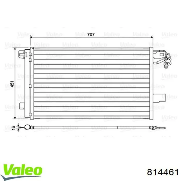 Радиатор кондиционера 814461 VALEO