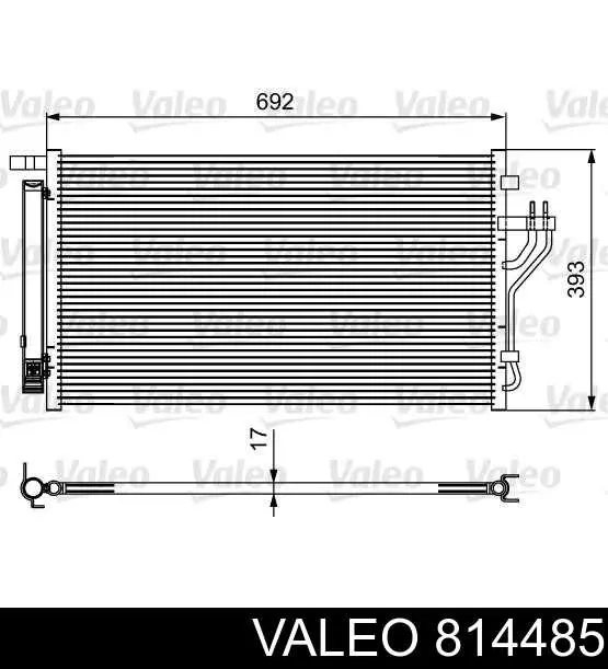 Радиатор кондиционера 814485 VALEO