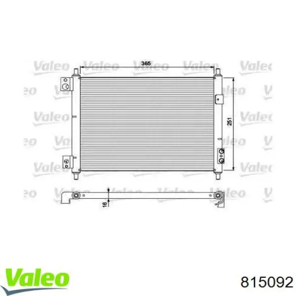 Радиатор кондиционера 815092 VALEO