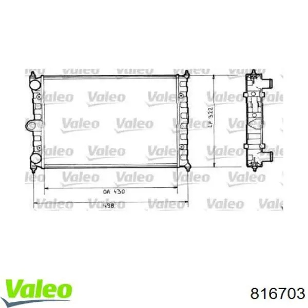 Радиатор 816703 VALEO