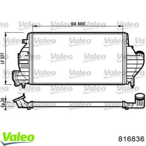 Интеркулер 816836 VALEO