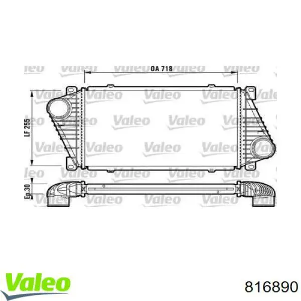 Система охлаждения наддувочного воздуха VALEO 816890 цена, от 81.68 USD