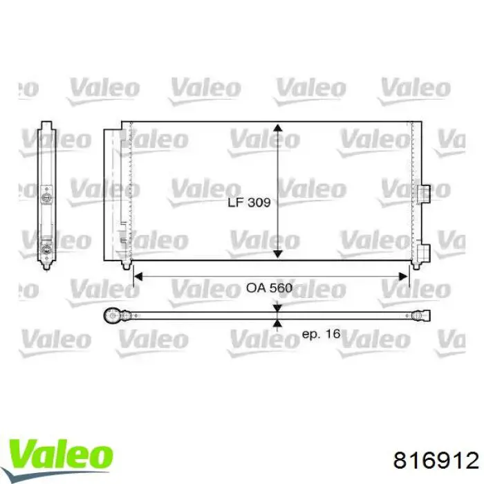 Конденсатор кондиционера VALEO 816912 цена, от 81.09 USD