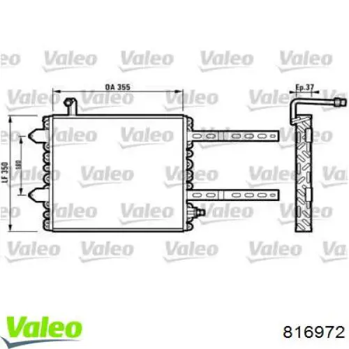 Радиатор кондиционера 816972 VALEO