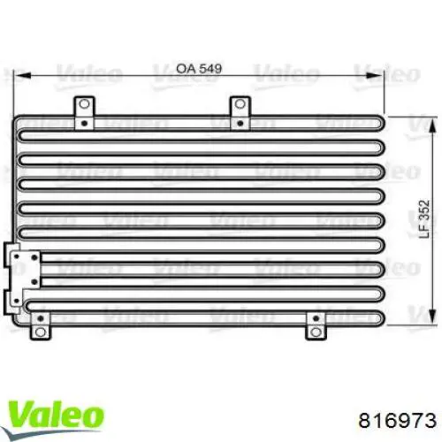 Радиатор кондиционера 816973 VALEO