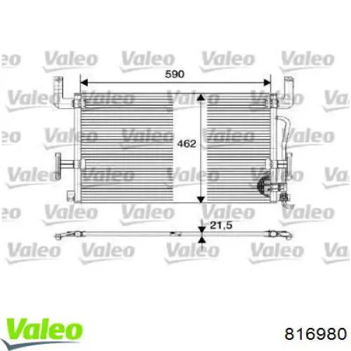 Радиатор кондиционера 816980 VALEO