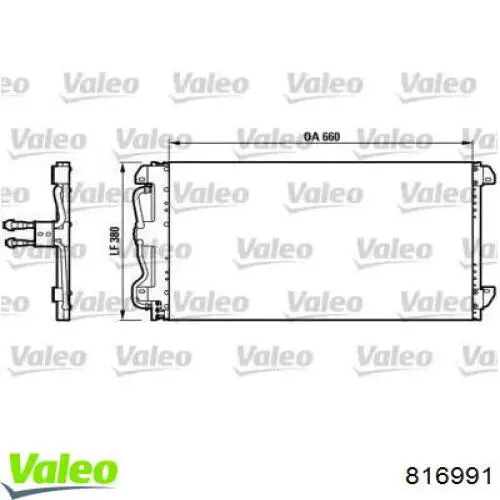 Радиатор кондиционера 816991 VALEO