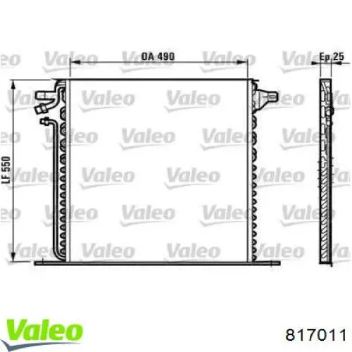 Радиатор кондиционера 817011 VALEO