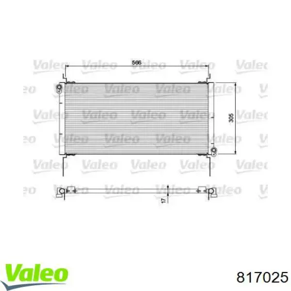 Радиатор кондиционера 817025 VALEO