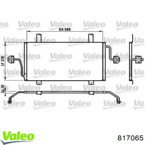 Радиатор кондиционера 817065 VALEO