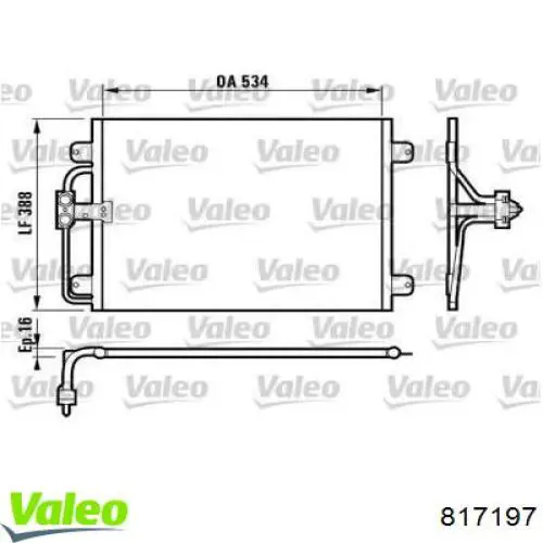 Радиатор кондиционера 817197 VALEO