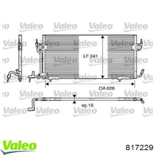 Радиатор кондиционера 817229 VALEO