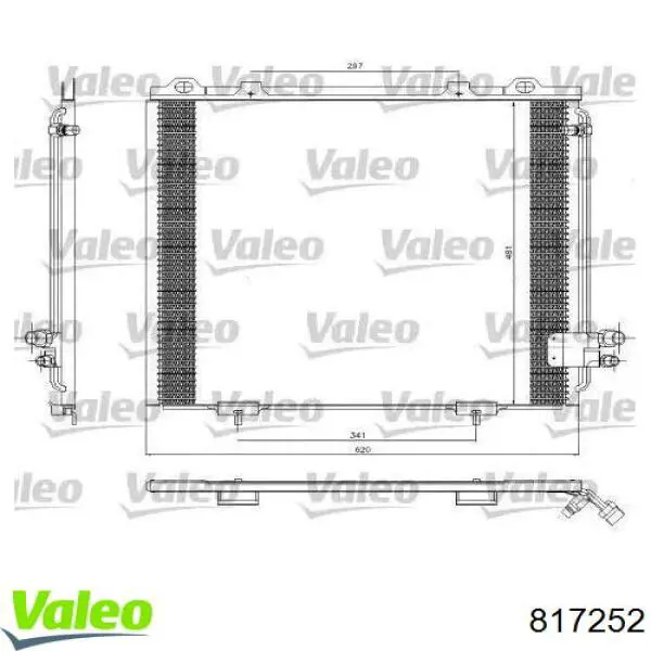 Радиатор кондиционера 817252 VALEO