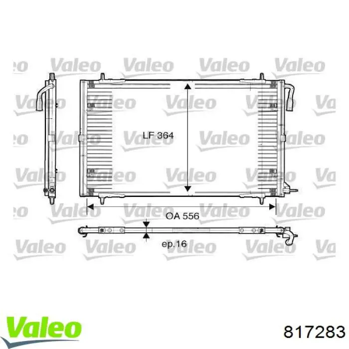 Конденсатор кондиционера VALEO 817283 цена, от 64.79 USD