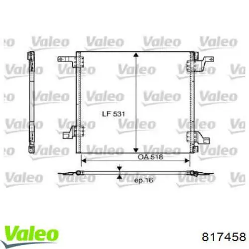 Конденсатор кондиционера VALEO 817458 цена, от 58.74 USD