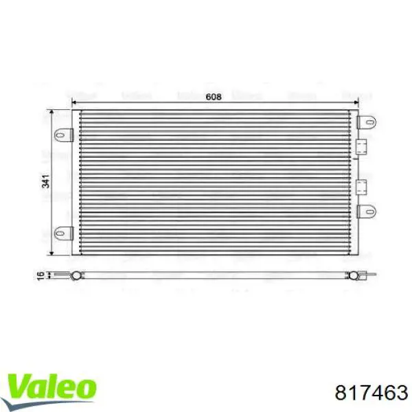 Радиатор кондиционера 817463 VALEO