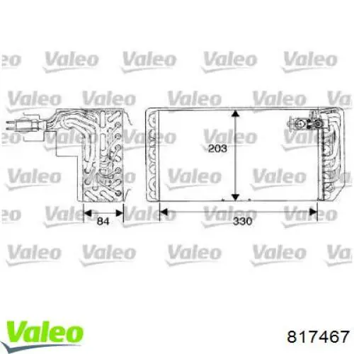 Испаритель кондиционера 817467 VALEO