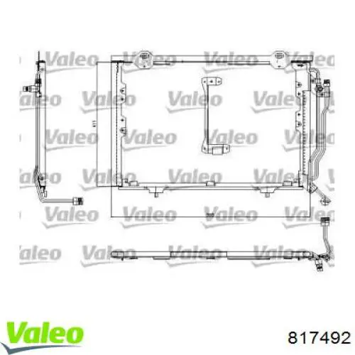 Радиатор кондиционера 817492 VALEO