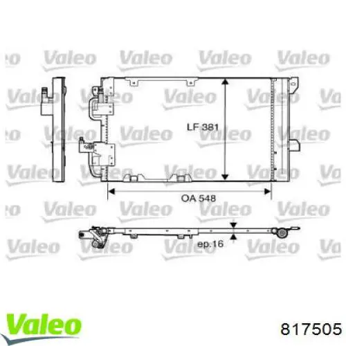 Радиатор кондиционера VALEO 817505
