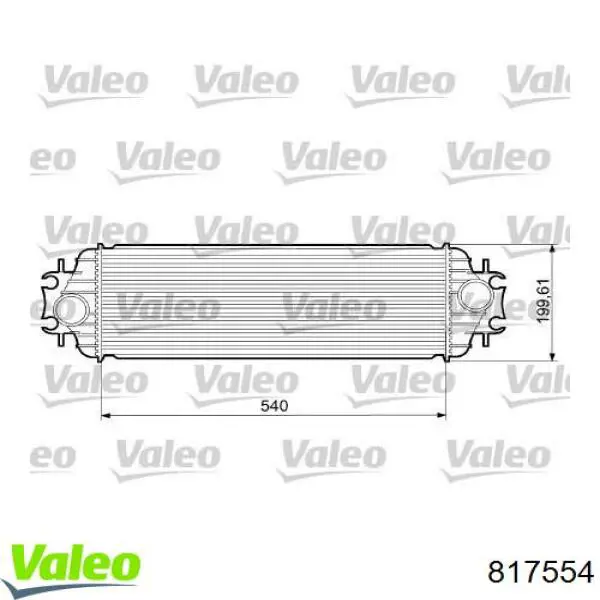 Радиатор интеркуллера VALEO 817554