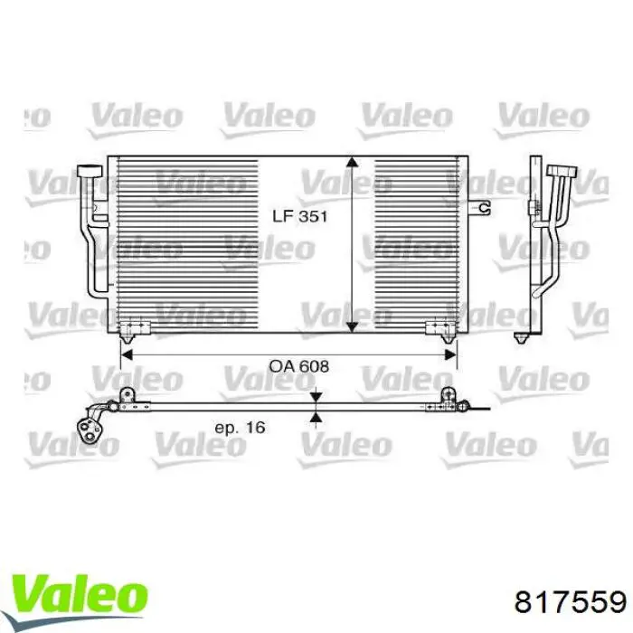 817559 VALEO радиатор кондиционера
