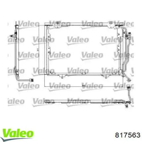 Радиатор кондиционера 817563 VALEO