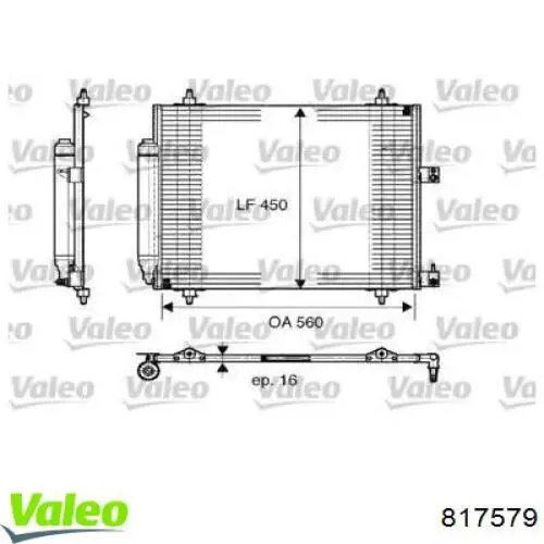 Конденсатор кондиционера VALEO 817579 цена, от 97.42 USD