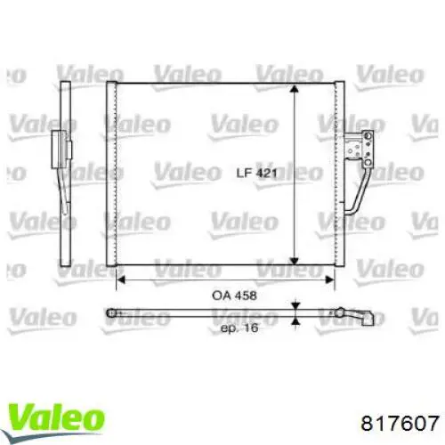 Радиатор кондиционера 817607 VALEO